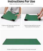 YSAGi Leather Desk Pad Protector, Office Desk Mat, Large Mouse Pad, Non-Slip PU - Image 9