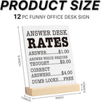Funny Office Decor Desk Signs, 12 Different Cards Desktop Novelty, Boss Day - Image 3