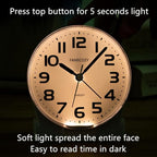 FAMICOZY 4.5" No Ticking Analog Alarm Clock, Silent Readable - Image 5