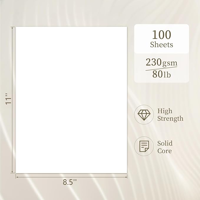 White Cardstock 8.5 x 11, GIGYES Copy Paper - Image 2