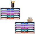 SNWJIAYIN 2Pcs 10 Slot Paper Storage Cabinets, Desktop File Organizer by Unknown