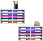 SNWJIAYIN 2Pcs 10 Slot Paper Storage Cabinets, Desktop File Organizer by Unknown