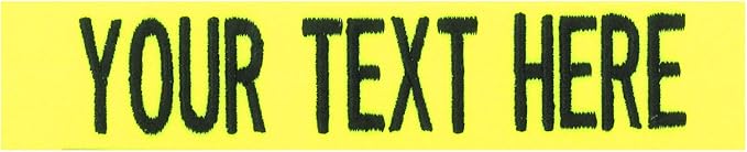Custom Uniform Name Tapes Solid Colors. Neon Yellow Fabric, 5 Inch Hook Fastener by NORTHERNSAFARI