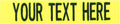 Custom Uniform Name Tapes Solid Colors. Neon Yellow Fabric, 4 Inch Hook Fastener by NORTHERNSAFARI