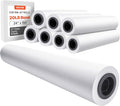 VEVOR Wide Format Paper, 24 in x 150 ft Plotter Roll, 8 Rolls CAD Bond Rolls by VEVOR