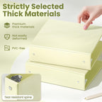 SUNEE 3 Ring Binder 2 Inch 1 Pack, Light Yellow - Image 4