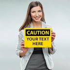 Custom OSHA Style Caution Sign 10" x 14" Adhesive Vinyl Sign, Customizable - Image 2