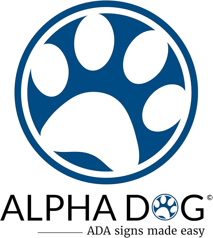 ALPHA DOG SIGNS Corridor Projecting Hallway Bathroom Sign, Left Arrow, - Image 6