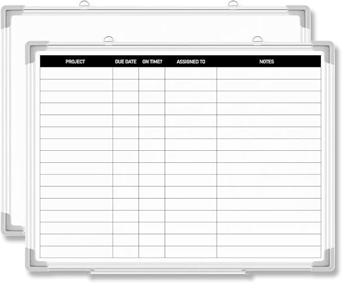 Lincia 24 x18 Project Planning Board Aluminum Frame Dry Erase Board by Lincia
