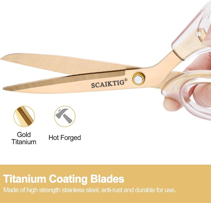 SCAIKTIG Acrylic Scissors Set, Office Scissors - Image 3