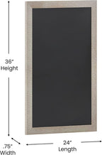 HBCY Creations 24" X 36" Weathered Lightwash Solid Wood Frame Wall Chalkboard - Image 3