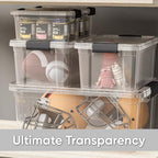 Superio Clear Storage Box with Lid, 2.5 Quart Plastic Container Bins - Image 7