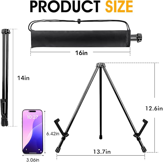 AROIC 3 Pack 14'' Tabletop Easels, Adjustable Portable Table Top Easel - Image 2