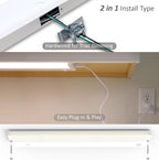 Leetdud LED Under Cabinet Lighting Hardwired or Plug in, 18 Inch 9W, Dimmable 5 - Image 6
