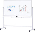 maxtek Rolling Whiteboard 72x48, Large Double-Sided White Board Dry Erase on by Maxtek