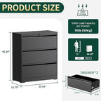 3 Drawer Lateral File Cabinet - Image 2