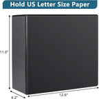 CIXILDTS 4" 3 Ring Binder, Standard 4-Inch Slant-D Ring Binder Fit Letter Size - Image 2