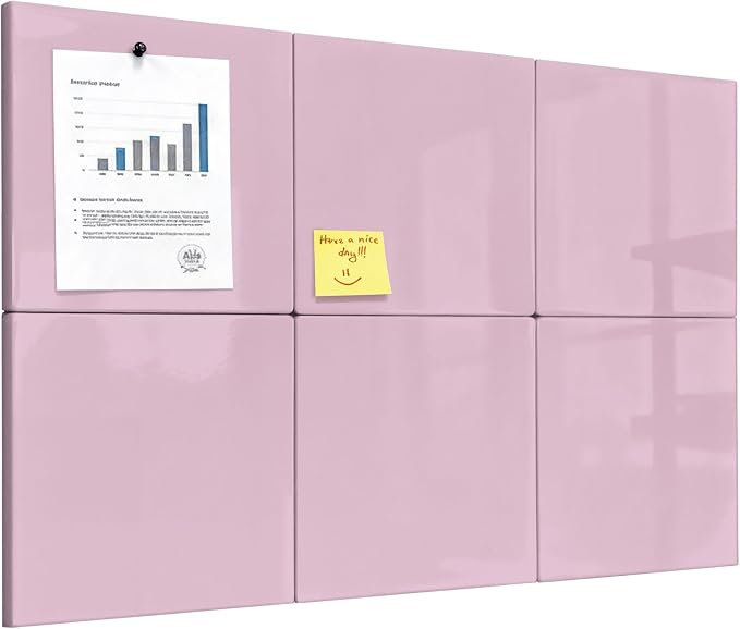Comix Magnetic Dry Erase Board, 6 Pack, 11.8 x 11.8 Inches, Modular Whiteboard by Comix