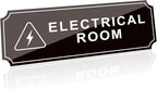 Electrical Room Door Sign for Business，Self-Adhesive Durable Modern Electrical by LUHIMO