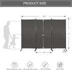 MAYOLIAH Partition Room Dividers 3 Panel Folding Privacy Screens 6 Ft Tall - Image 4