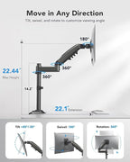 HUANUO Single Monitor Arm, Adjustable Desk Mount - Image 5