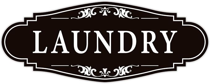 Laundry Room Door Sign for Business and Home，Self-adhesive Waterproof Cute by LUHIMO