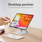Aoviho Tablet Stand Holder for Desk, Adjustable Desktop Tablet Holder, Foldable - Image 2