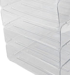 Jeanoko Desk Letter Tray Set Transparent Stackable Organizer - Image 9