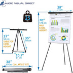 Pack of 10-Lightweight Aluminum Flip-Chart Presentation Easel - Image 3