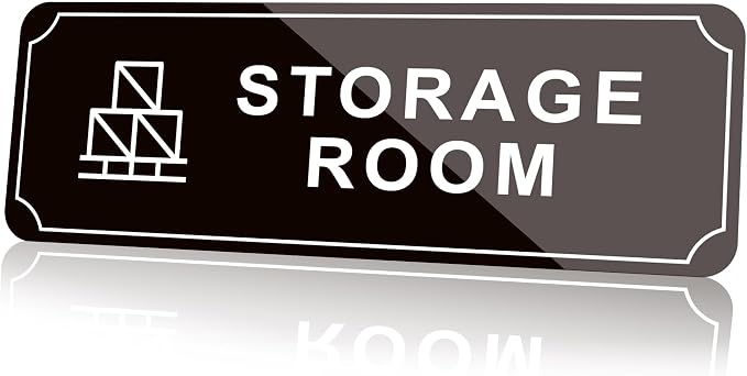 Storage Room Door Sign for Business, Self-Adhesive Durable Modern Storage Room by LUHIMO
