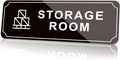 Storage Room Door Sign for Business, Self-Adhesive Durable Modern Storage Room by LUHIMO