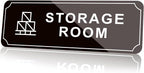 Storage Room Door Sign for Business, Self-Adhesive Durable Modern Storage Room by LUHIMO