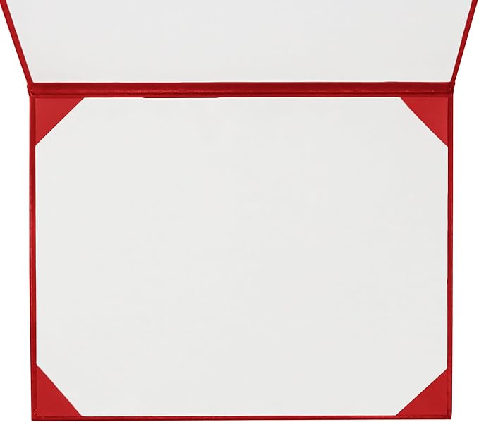 GraduationMall 8.5"x11" Smooth Padded Diploma Cover Certificate Holder Red - Image 4