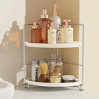JANUS LiANG 2-Tier Corner Bathroom Countertop Organizer, Tiny Counter Corner - Image 3