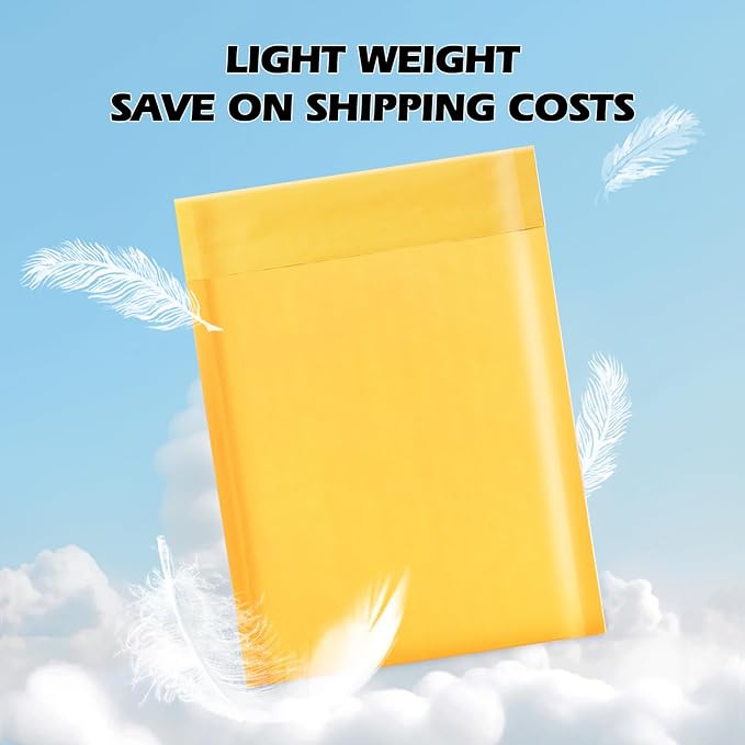 Ctarsthome 52Pack Yellow 6x10inch Kraft Bubble Mailers Small Business Mailing - Image 4