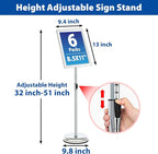 VAIIGO 6Packs Floor Standing Sign Holder Stands - Image 3