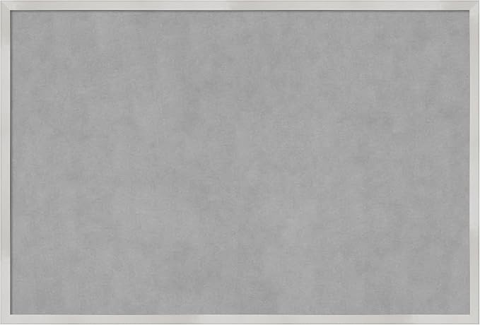 Amanti Art Silver Framed Magnetic Board 25x37 Large Vision Board by AmantiArt