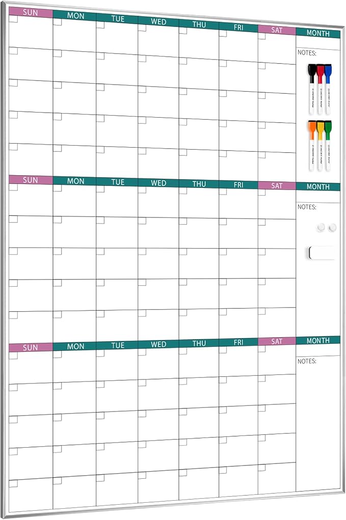 ARCOBIS 3-Month Dry Erase Calendar by ARCOBIS