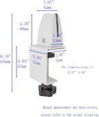 Jhanw Desk Divider Clamp For 1/8" To 0.51" Panel, Adjustable Desk Partition - Image 2
