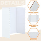 Henoyso 8 Pcs 22 x 38 Inch White Trifold Poster Board Large Tri Fold - Image 4