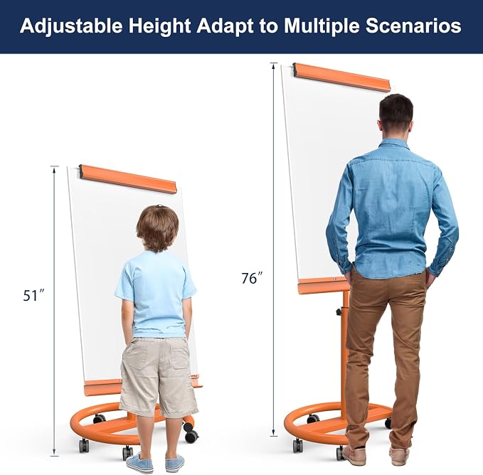 TSJ OFFICE Rolling Whiteboard Standing - Image 3