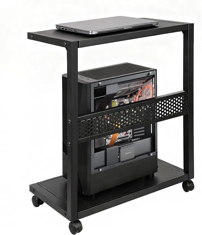 Bfttlity Large PC Stand Computer Tower Stand 2-Tier Metal CPU Holder by Bfttlity