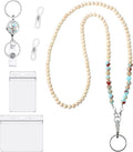 Teacher Lanyard with ID Holder Cute Wooden Beaded Lanyards by BESARME