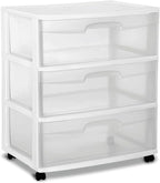 Wide 3 Drawer Cart White by Unknown