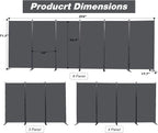 CHOSENM Room Divider, 6 Panel Folding Privacy Screens - Image 2