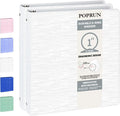 POPRUN 3 Ring Binder 1 Inch, Holds 175 Sheets of 8.5 x 11 Paper, Extra Durable by POPRUN