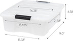 IRIS USA 27 Qt Stackable Plastic Storage Bins - Image 2