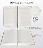 Biuwory Lined Journal Notebook for Women Men, 256 Pages A5 Hardcover Leather - Image 5