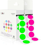PARLAIM 2 Rolls 2000PCS 3/4" Round Circle Color-Code Dot Stickers, 2 Color by PARLAIM