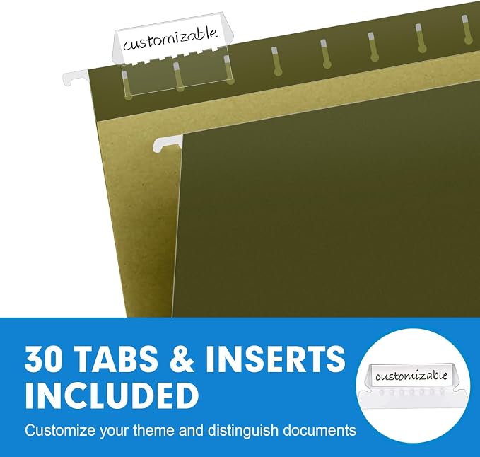 Hanging File Folders, RAZCC 30 Pack Reinforced Hanging Folders Letter Size - Image 4